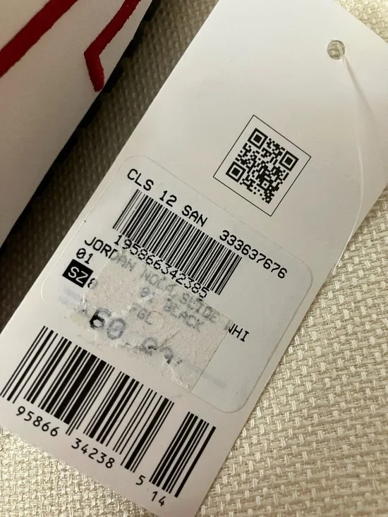 Nike Jordan Nola Slide Sandals W Sz 8   White Black Gym Red - Picture 11 of 12